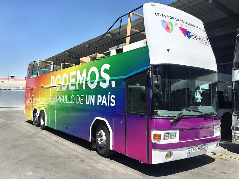 madrid gay pride buses