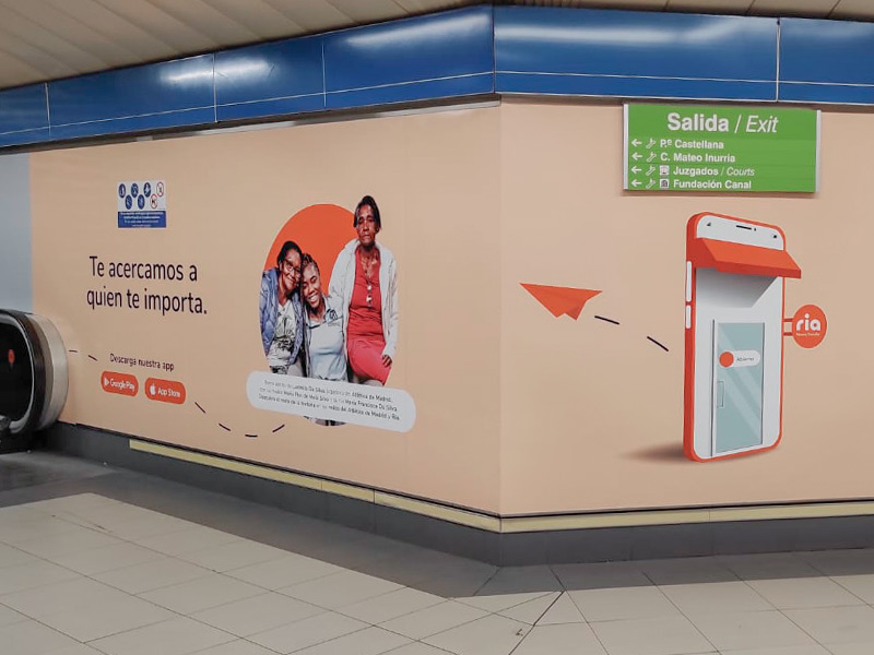 publicidad en Metro de Madrid