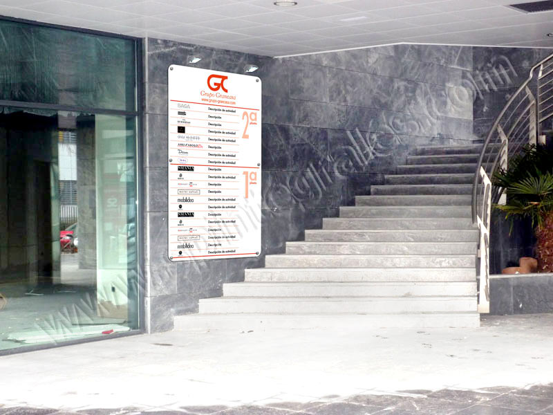 metacrilato impreso para carteles