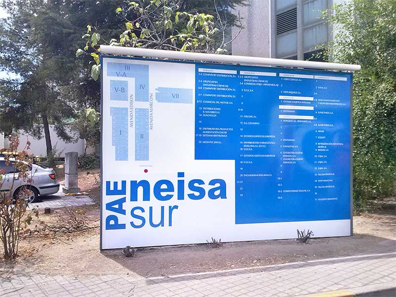 totem directorio para polígono