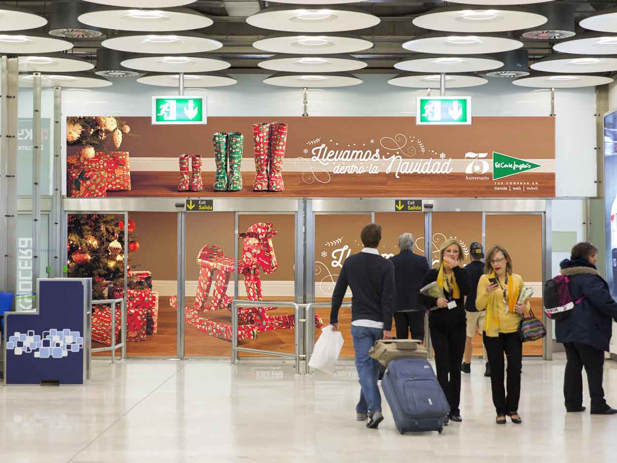 publicidad exterior en el aeropuerto