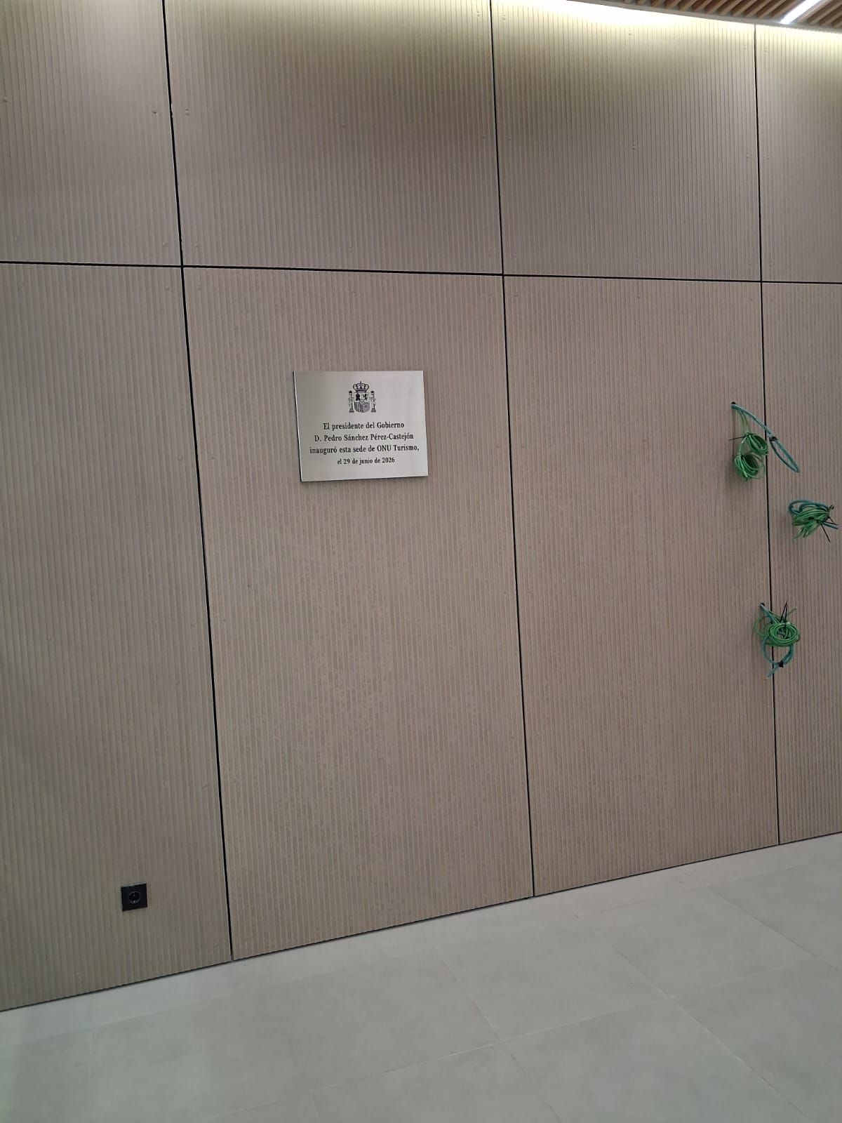 UN Tourism · Placa identificativa instalada